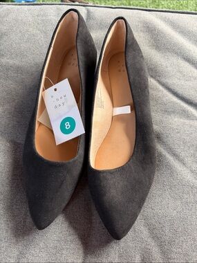 a new day Black Pointed Toe Low Heels
